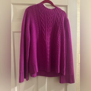 White and Warren cashmere cable knit sweater